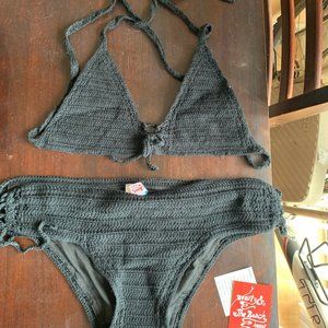 Beauty and the Beach black crochet bikini